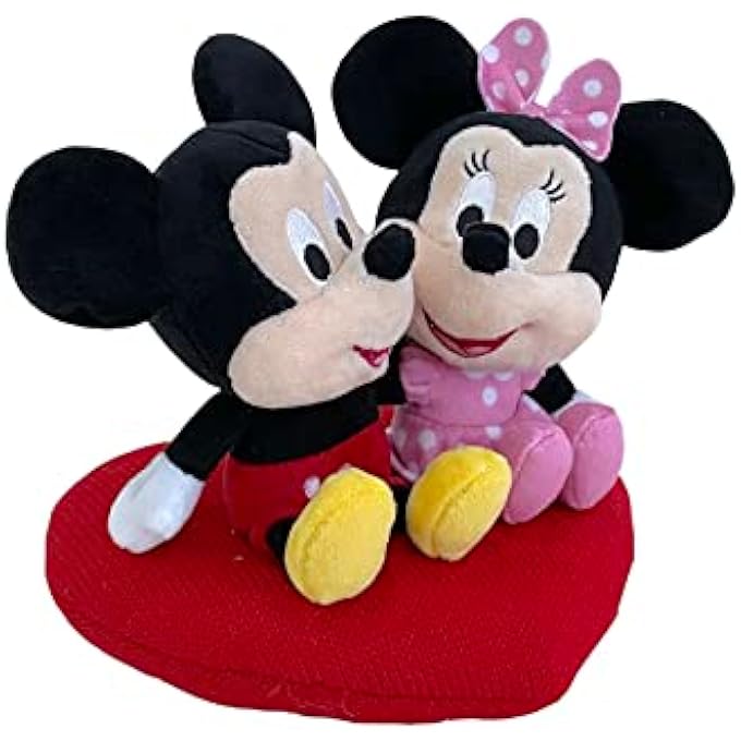PLUSH MICKEY & MINNIE HEART CUSHION - Image 2